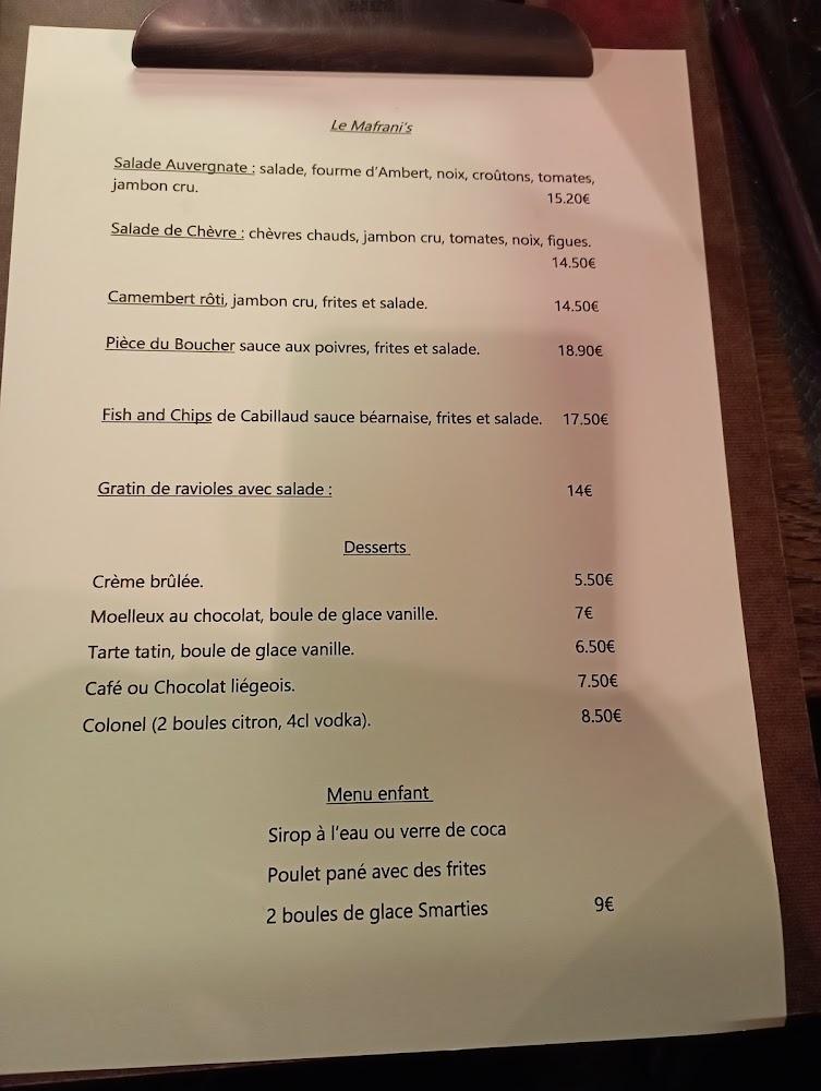 Mafrani's - Menu Image 2